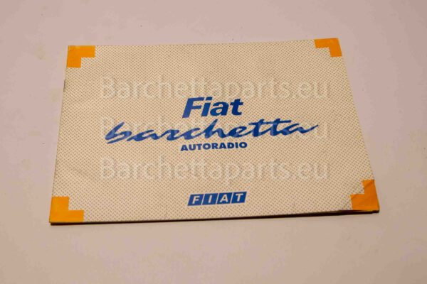 Libretto autoradio Fiat Barchetta